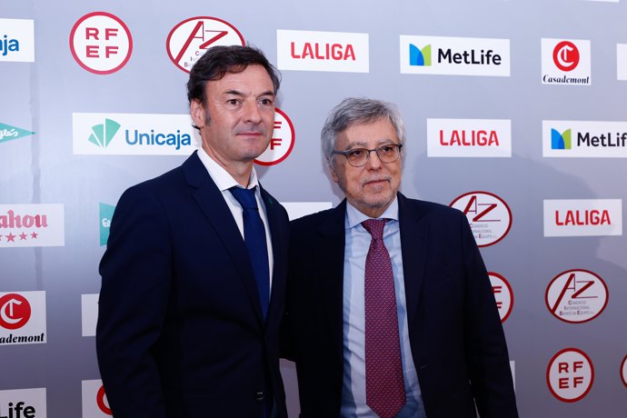 Santi Denia y José Damián González en la Gala Anual de la Asociación de la Prensa Deportiva de Madrid