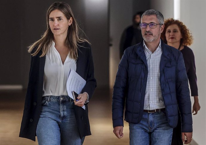 Archivo - La ministra para la Transición Ecológica y el Reto Demográfico, Sara Aagesen, y el secretaroio de Estado de Medio Ambiente, Hugo Morán, a su llegada a una rueda de prensa, en la sede de la Delegación del Gobierno en la Comunidad Valenciana, a 5 
