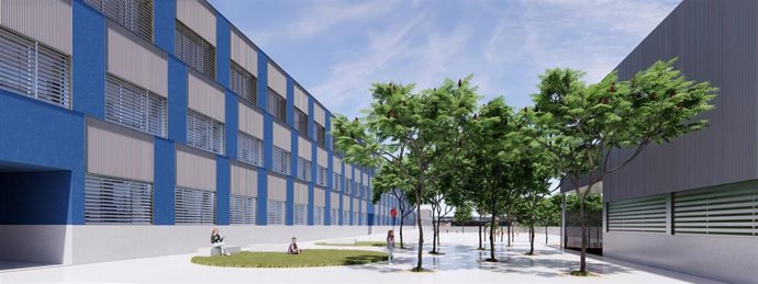 Recreación del CPI Parque Venecia con el aulario de Secundaria.