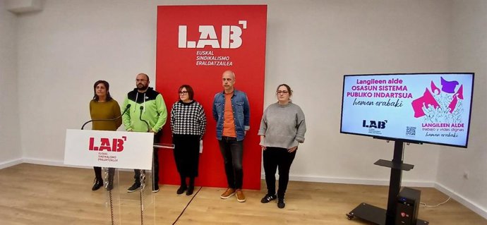 Rueda de prensa de LAB sobre la reunión de la Mesa de Salud