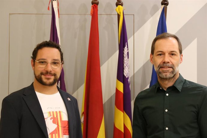 Los regidores socialistas en el Ayuntamiento de Palma Pepe Martínez (i) y Xisco Ducrós (d).