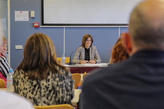 La diputada de Promoción Provincial, Magdalena Rodríguez, durante una jornada formativa de 'Alimentos de Segovia' .