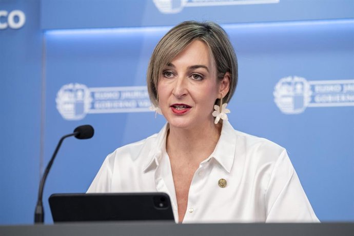 Archivo - La portavoz del Gobierno Vasco, Maria Ubarretxena