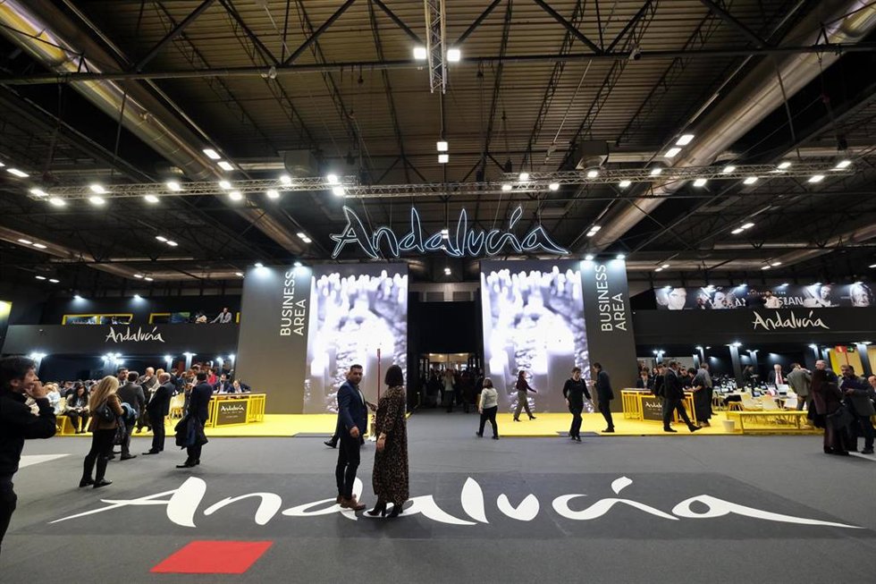 Imagen de Fitur, donde la Junta presentó un protocolo para calcular y reducir la huella de carbono de eventos sostenibles.