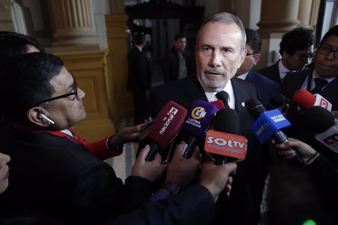 Archivo - Elmer Schialer, ministro de Asuntos Exteriores de Perú.