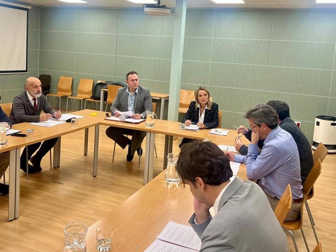 La secretaria autonómica de Trabajo, Empleo y Diálogo Social, Catalina Cabrer, en la reunión de este martes.