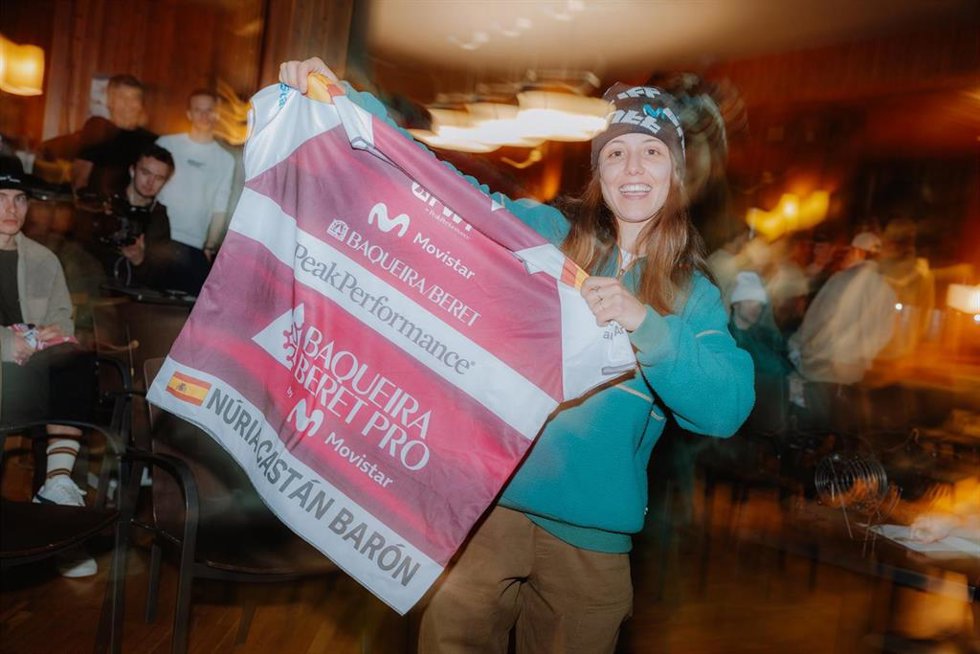 La 'rider' española Núria Castán antes de su participación en el Freeride World Tour (FWT) de Baqueira Beret