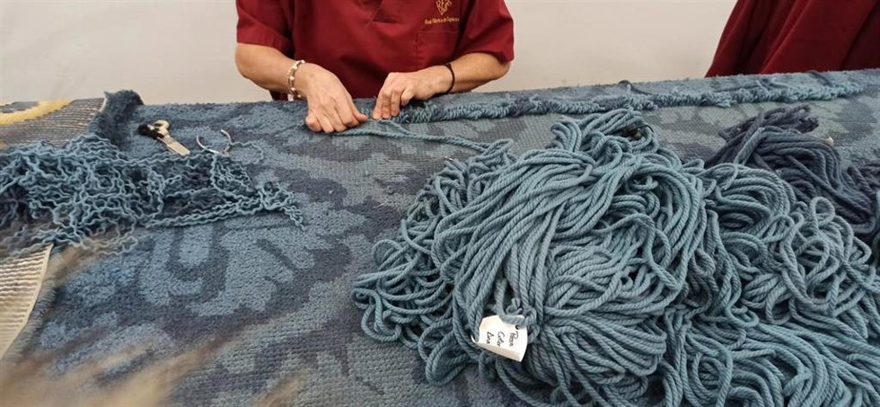 Restauración de una alfombra
