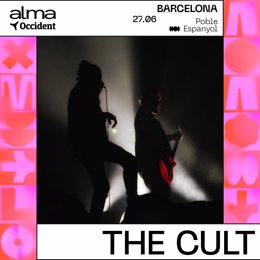 Cartell del concert del grup The Cult a Barcelona