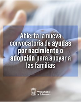 El Ayuntamiento de Salamanca abre la convocatoria de ayudas por nacimiento o adopción con un presupuesto de 450.000 eur.