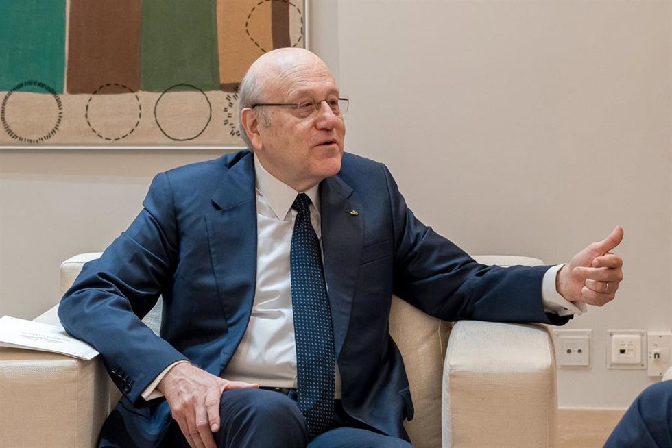 Archivo - El primer ministro de Líbano, Nayib Mikati