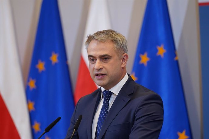 Archivo - June 3, 2024, Warsaw, Poland: Deputy Prime Minister, Minister of Digital Affairs Krzysztof Gawkowski  speaks during a press conference. Press conference of the Minister of Internal Affairs and Administration Tomasz Siemoniak and the Deputy Prime