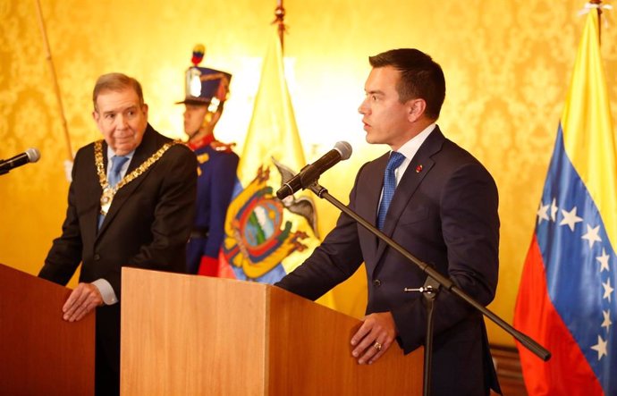 El líder opositor de Venezuela Edmundo González Urrutia y el presidente de Ecuador, Daniel Noboa