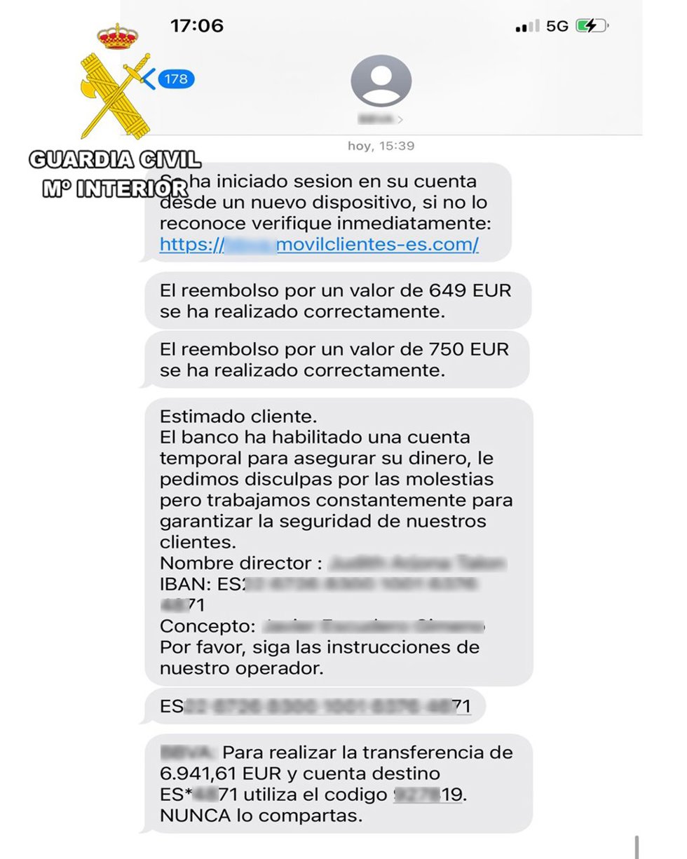 Estafa por sms
