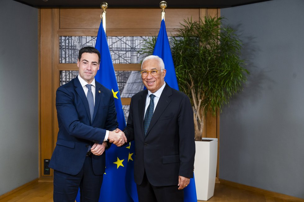 El Lehendakari, Imanol Pradales, y el presidente del Consejo de la Unión Europea, Antonio Costa