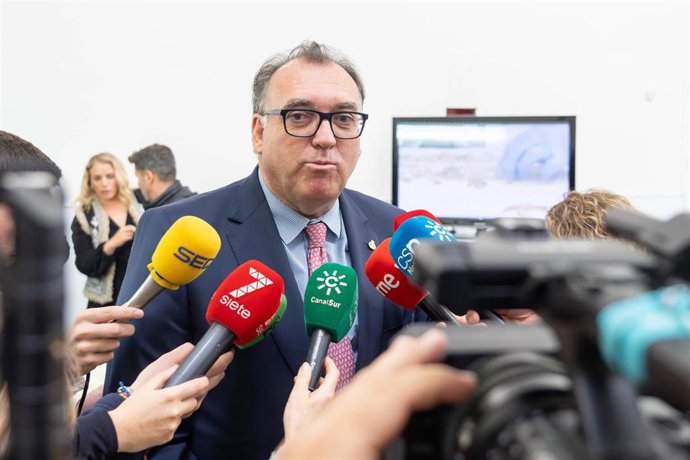 Archivo - El consejero de Turismo, Cultura y Deporte, Arturo Bernal, en declaraciones a la prensa.