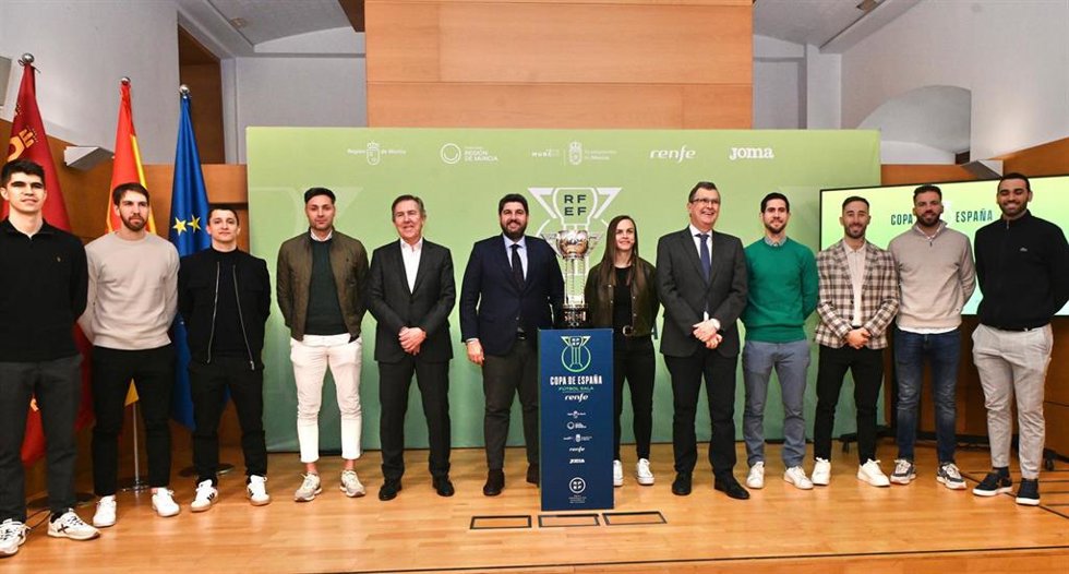 Acto del sorteo de la Copa de España de fútbol sala celebrado en el Palacio de San Esteban