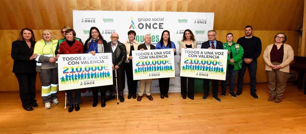 Los trabajadores y trabajadoras del Grupo Social ONCE entregan 210.000 euros para los afectados por la DANA