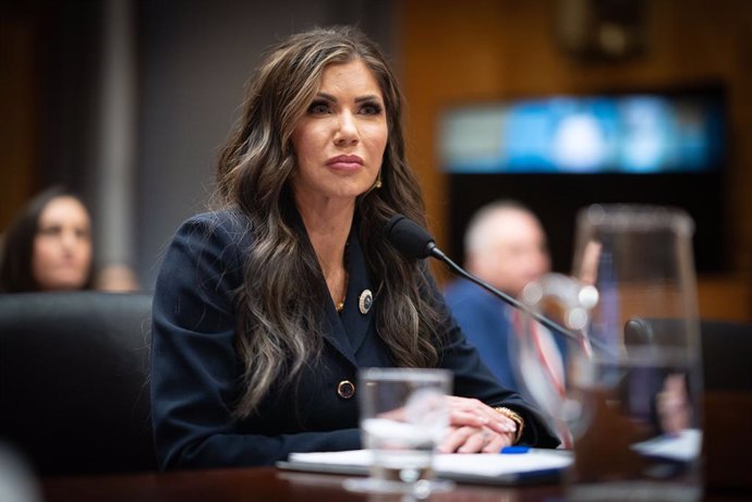 January 17, 2025, Washington, District Of Columbia, USA: Kristi Noem appeared before the Senate Homeland Security and Governmental Affairs Committee for her confirmation hearing to become the Homeland Security secretary, Jan. 17, 2025. Noem told the commi