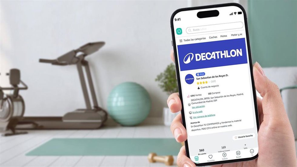 Decathlon y Wallapop se unen para ofrecer material deportivo a través de la plataforma.