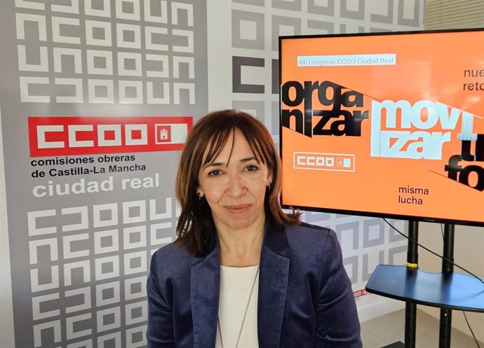 La candidata a liderar CCOO Ciudad Real, Esther Serrano.