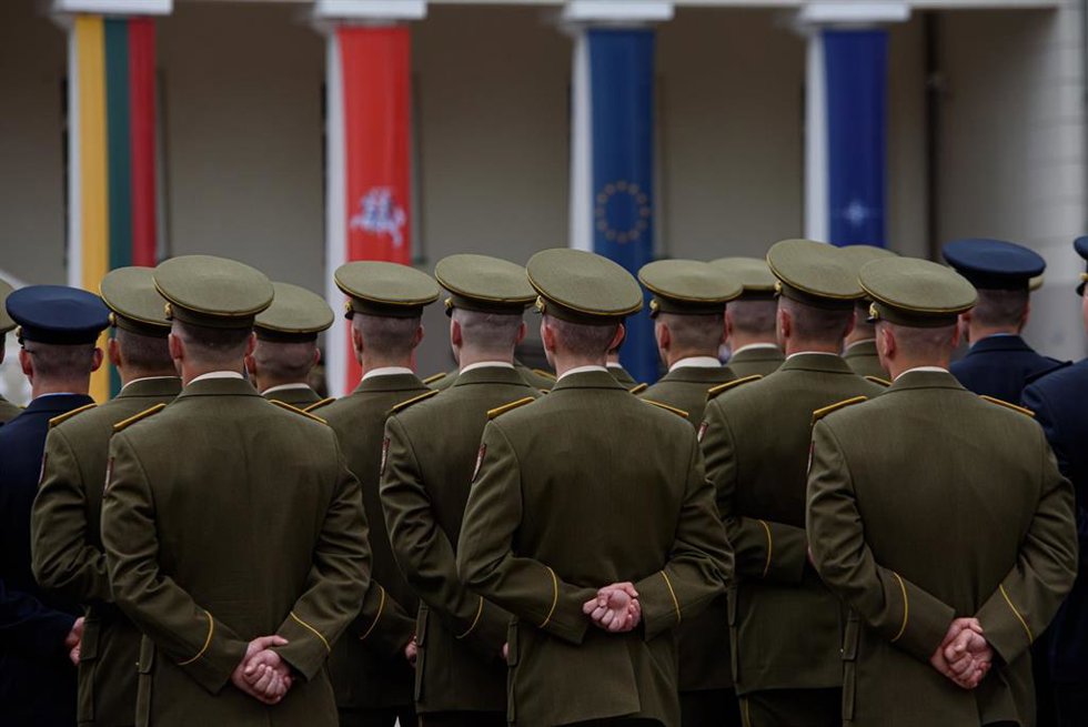 Archivo - Ceremonia militar en Vilna, Lituania.