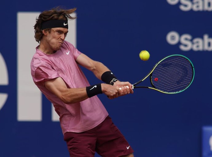 Archivo - BARCELONA, SPAIN - APRIL 22: Andrey Rublev of Russia. ATP Barcelona Open Banc Sabadell at the Real Club de Tenis Barcelona on April 17, 2021 in Barcelona, Spain. (Photo by Sergio Carmona/Quality Sport Images)