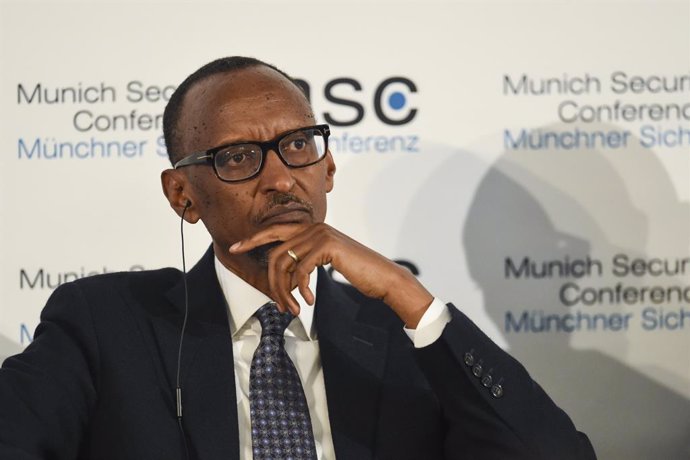 Archivo - El presidente de Ruanda, Paul Kagame