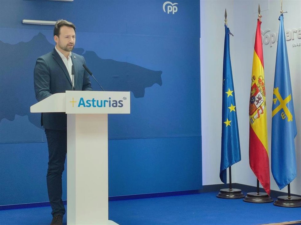 El presidente del PP de Asturias y portavoz parlamentario en la Junta General, Álvaro Queipo