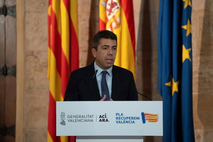 El president de la Generalitat, Carlos Mazón, presenta el balanç de fiscalitat de 2024