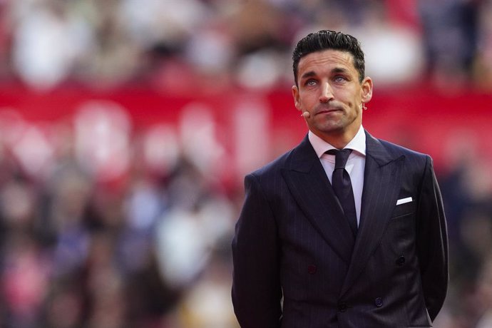 Jesus Navas of Sevilla FC during tribute of Jesus Navas at Ramon Sanchez-Pizjuan stadium on December 30, 2024, in Sevilla, Spain.