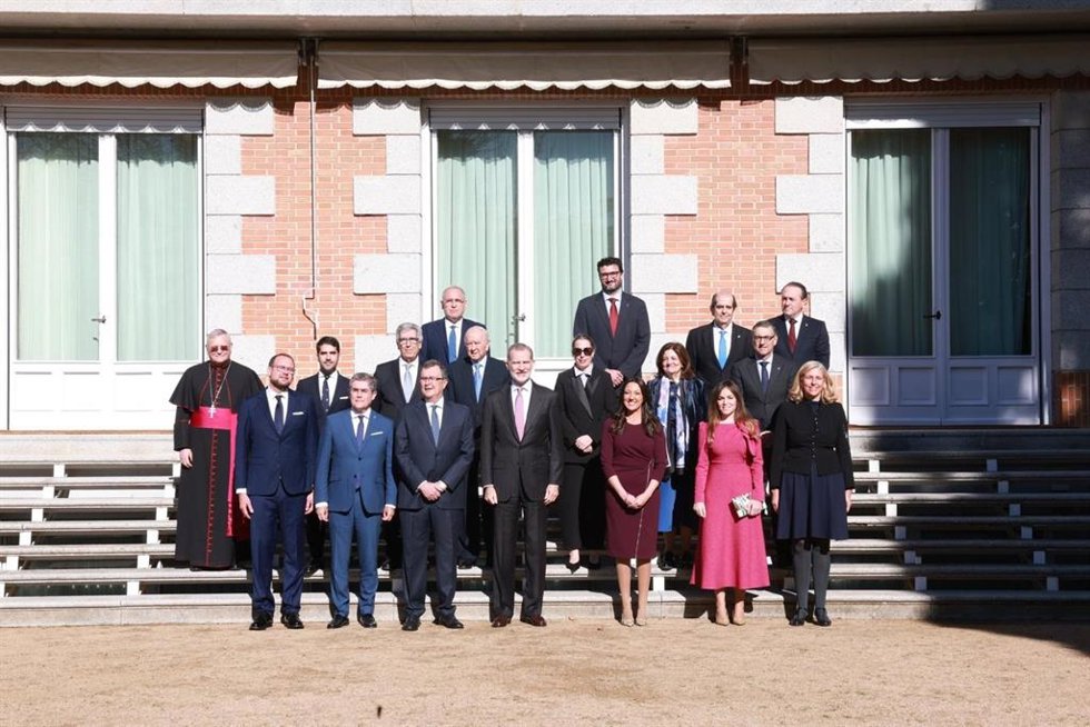 Felipe VI ha recibido a una delegación del Comité Organizador y el Consejo Asesor de Murcia 1.200