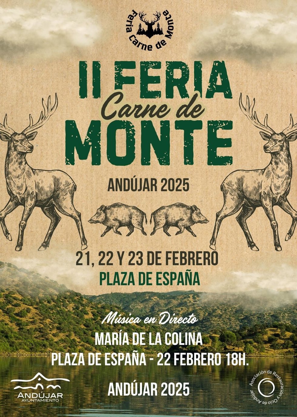 Cartel de la II Feria de la Carne de Monte de Andújar