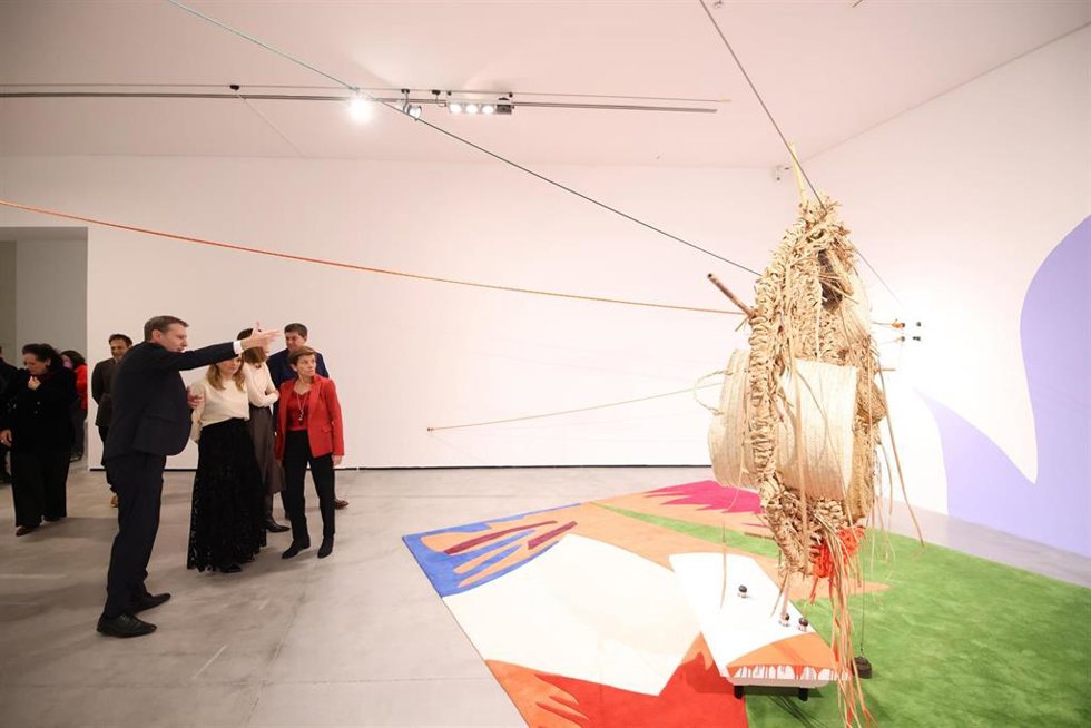 La presidenta del Govern, Marga Prohens, en la inauguración de exposiciones en Es Baluard.