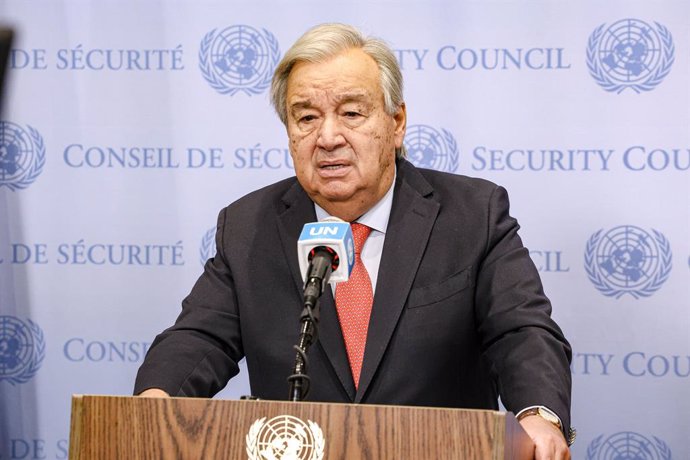 Archivo - El secretario general de la ONU, António Guterres