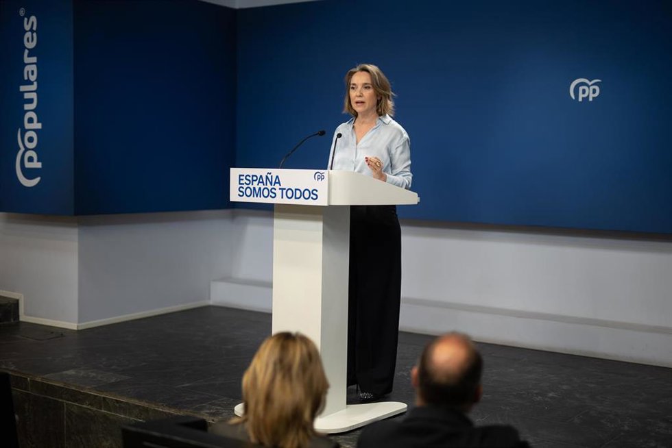 La secretaria general del PP, Cuca Gamarra, a 24 de enero de 2025, en Madrid (España).