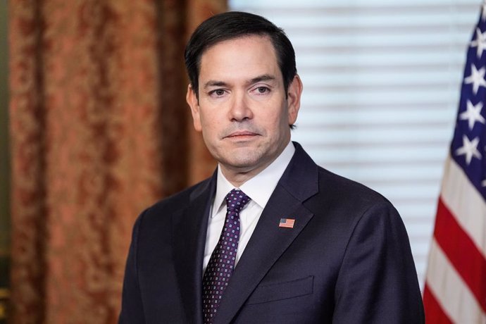 January 21, 2025, Washington, District Of Columbia, USA: Marco Rubio waits to be sworn-in as United States Secretary of State, in the Vice President's Ceremonial Office in the Eisenhower Executive Office Building on the White House Campus in Washington, D