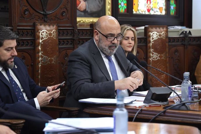 El alcalde de Palma de Mallorca, Jaime Martínez, durante el pleno del Ayuntamiento de Palma de Mallorca del 30 de enero de 2025.