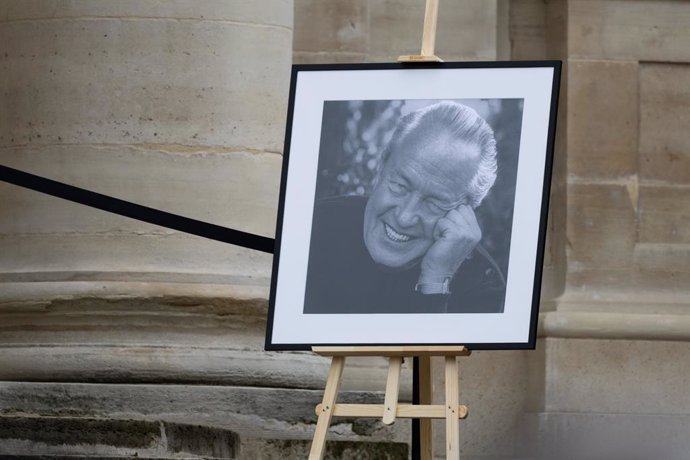 January 16, 2025, Paris, France, France: People attend a memorial service for French far right figure Jean Marie Le Pen at the Notre Dame du Val de Grace church.