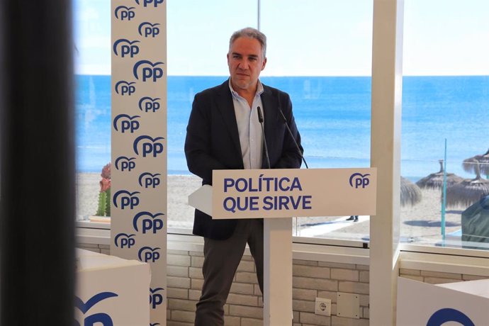 El vicesecretario de Coordinación Autonómica, Local y Análisis Electoral del PP y diputado nacional por Málaga, Elías Bendodo, en Málaga.