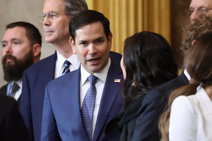 January 20, 2025, Washington, District Of Columbia, USA: Senator Marco Rubio (R-FL), U.S. President-elect Donald Trump's nominee to be Secretary of State, arrives ahead of the Presidential Inauguration of Donald Trump at the Rotunda of the U.S. Capitol in