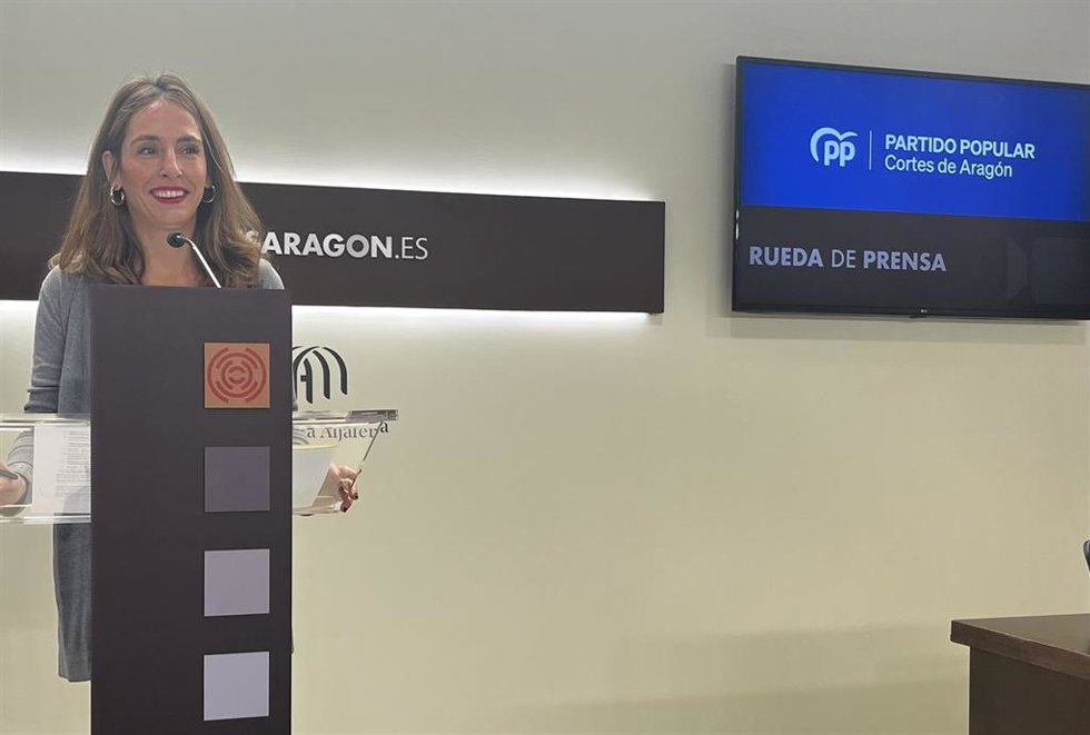 La portavoz adjunta del PP en las Cortes de Aragón, María Navarro.