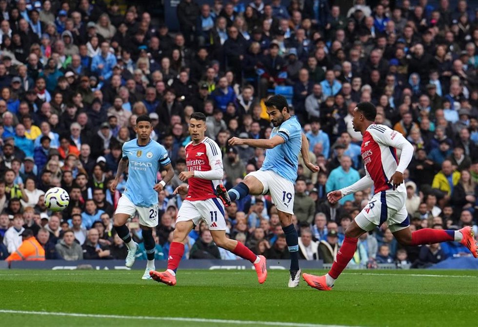 Archivo - Ilkay Gündogan en el Manchester City-Arsenal en el Etihad Stadium de la primera vuelta de la Premier League