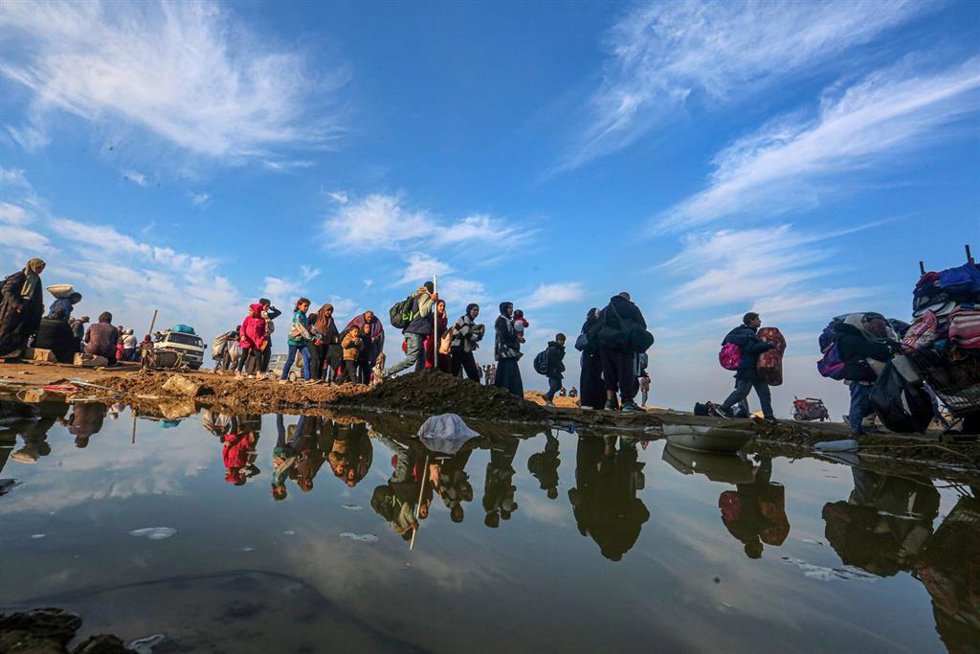 Retorno de desplazados al norte de Gaza 