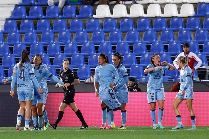 Archivo - Gabi Nunes of Levante UD celebrates a goal during the Spanish SuperCup 24, Supercopa de Espana, Semi-Final 1, women football match played between Atletico de Madrid Femenino and Levante UD Femenino at Estadio de Butarque on January 16, 2024 in L