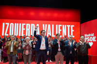 PSOE arranca su congreso con imágenes de Ayuso, Milei, Orban o Meloni: "Les ganamos en España, les ganaremos en Madrid"
