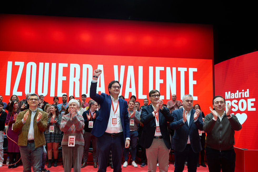 l secretario general del PSOE de Madrid, Óscar Lopez, en el 15 Congreso Regional del PSOE-M
