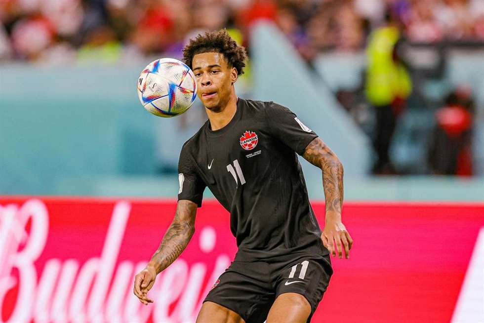 Archivo - Tajon Buchanan con la selección de Canadá