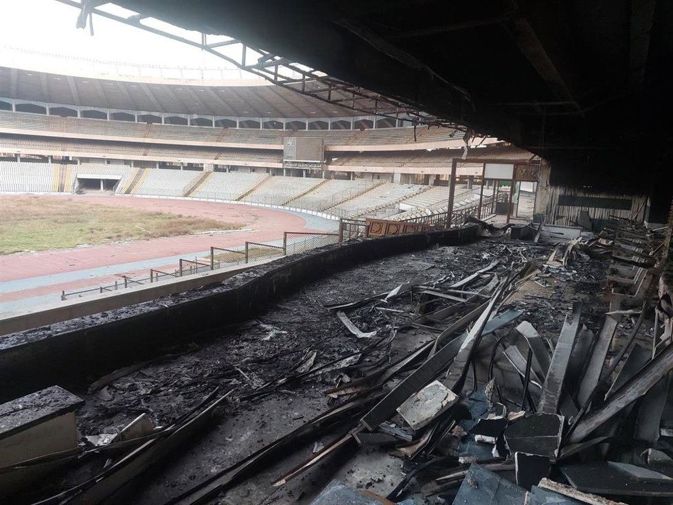 Archivo - Imagen de archivo del estadio de Alepo (Siria) 