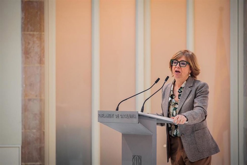 La presidenta de la Autoritat Catalana de Protecció de Dades (APDCAT), Meritxell Borrs, en un acto reciente en el Parlament